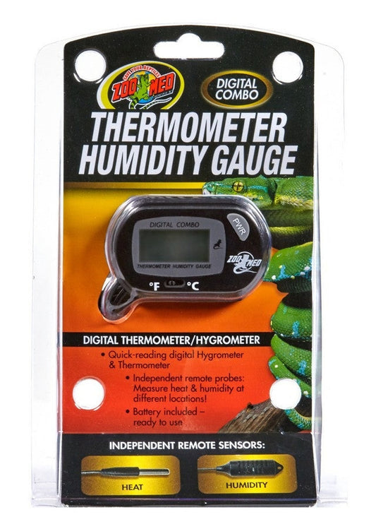 Zoo Med Digital Combo Thermometer Humidity Gauge Zoo Med