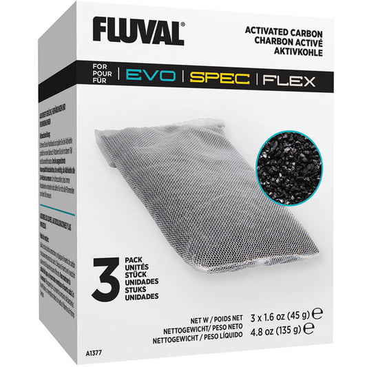 Fluval Spec/Flex/EVO Carbon, 3pk Fish Supplies Fluval