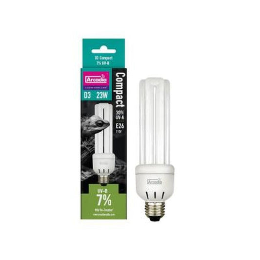 Arcadia D3 7% UVB Compact Bulb - 23W Arcadia 