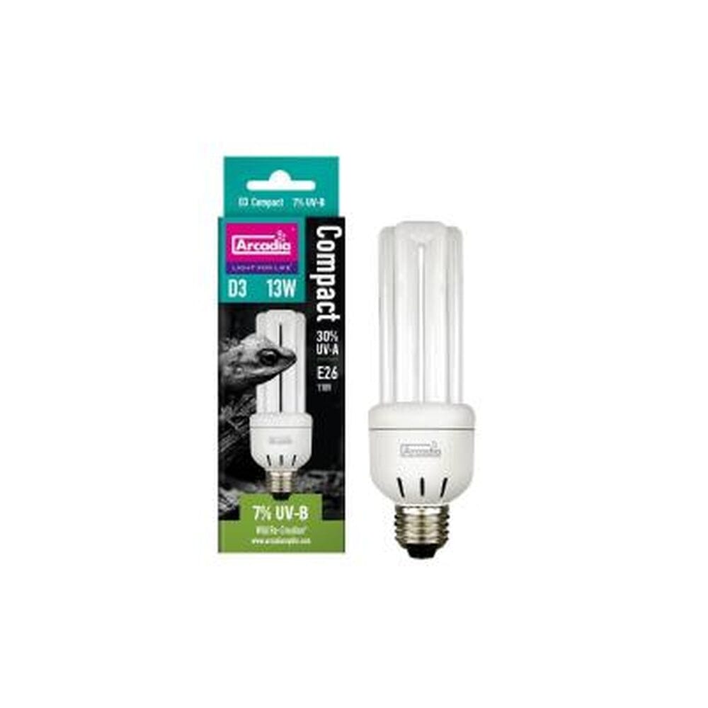 Arcadia D3 7% UVB Compact Bulb - 13W Arcadia 