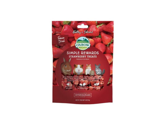 Oxbow Animal Health Simple Rewards Freeze Dried Strawberry Small Animal Treats