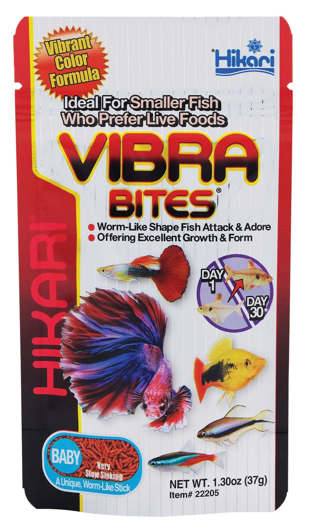 Hikari Vibra Bites Fish Food Baby 1.3 oz Aquatic Diet Hikari