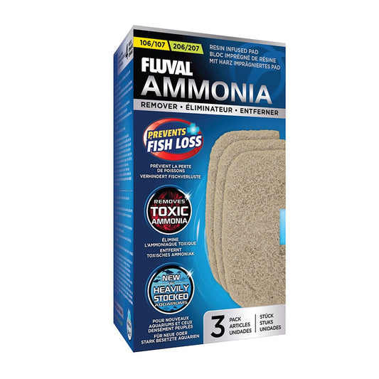 Fluval 106/107/206/207 Ammonia Remover Pad, 3pk Fish Supplies Fluval