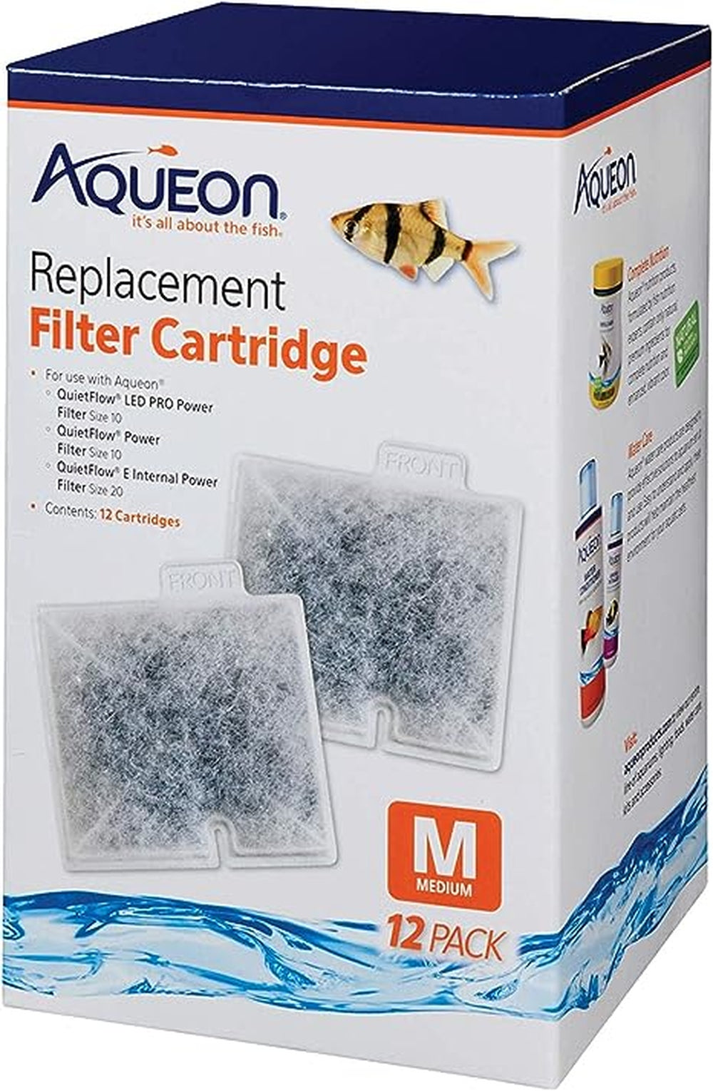 Aqueon Replacement Filter Cartridges, Medium, 12pk