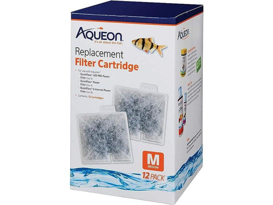 Aqueon Replacement Filter Cartridges, Medium, 12pk Filter & Accessories Aqueon