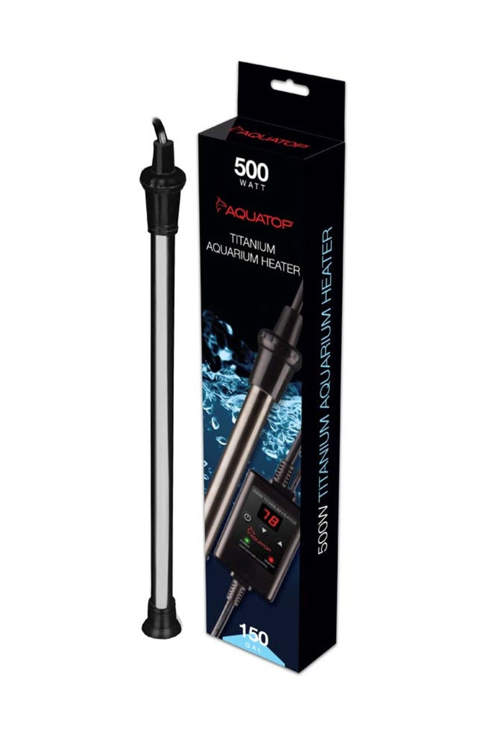 Aquatop Submersible Titanium Aquarium Heater & External Thermostat 500w