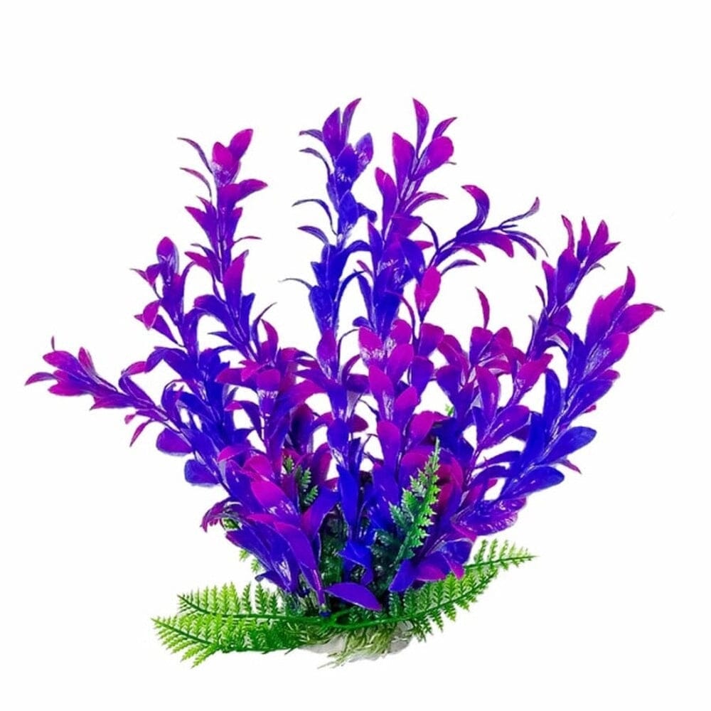 Aquatop Hygro Aquarium Plant with Weighted Base Pink, Purple 12 in Aquatic Decor Aquatop 