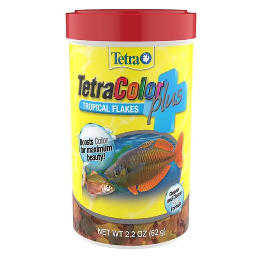 Tetra TetraColor Plus Tropical Flakes Fish Food 1ea/2.2 oz Aquatic Diet Tetra