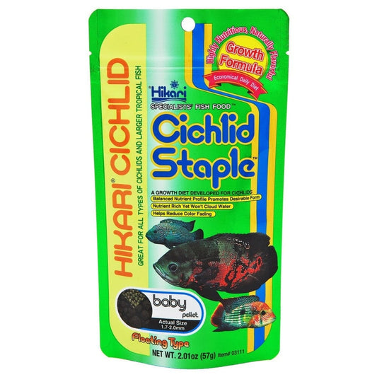 Hikari Cichlid Staple Baby Pellets Fish Food 2 oz Aquatic Diet Hikari 