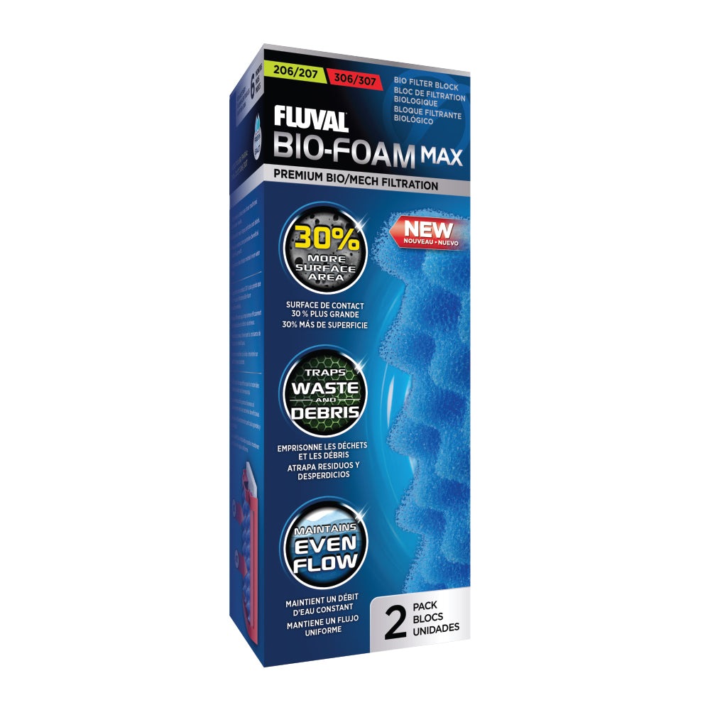 Fluval 206/207-306/307 Blue BioFoam MAX, 2pcs Fish Supplies Fluval