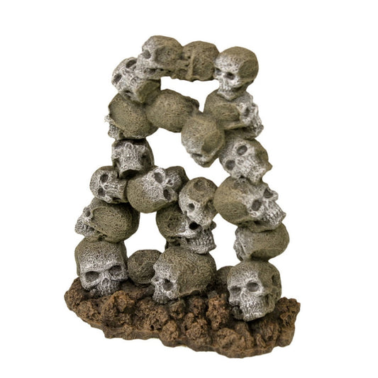 Blue Ribbon Pet Products Exotic Environments Skull Archway Aquarium Ornament Brown, Grey 1ea/6.5 in, Small