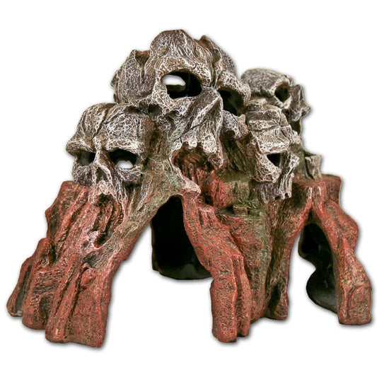 Blue Ribbon Pet Products Exotic Environments Skull Mountain Aquarium Ornament Brown, Grey 1ea/6 in, Medium