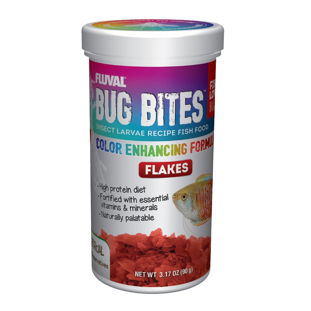 Fluval BugBites Color Enh. Flakes 3.17oz Fish Supplies Fluval