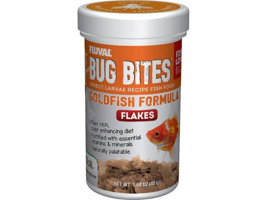 Fluval Bug Bites Goldfish Flakes 1.58oz Fish Supplies Fluval