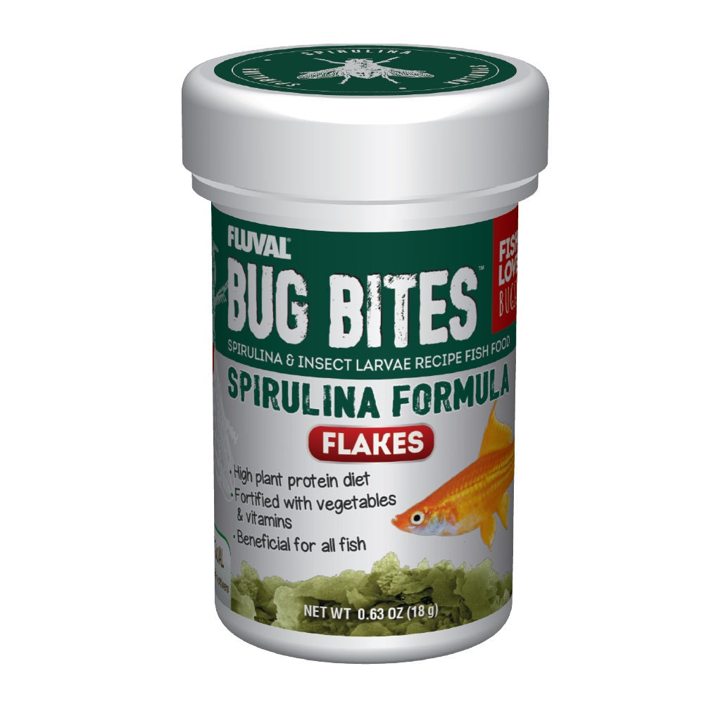 Fluval Bug Bites Spirulina Flakes 0.64oz Fish Supplies Fluval