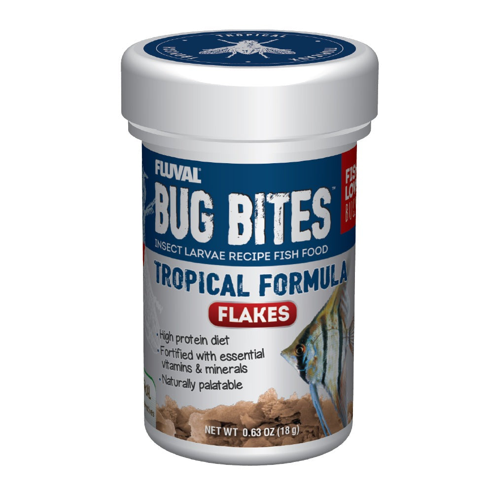 Fluval Bug Bites Tropical Flakes 0.63oz Fish Supplies Fluval