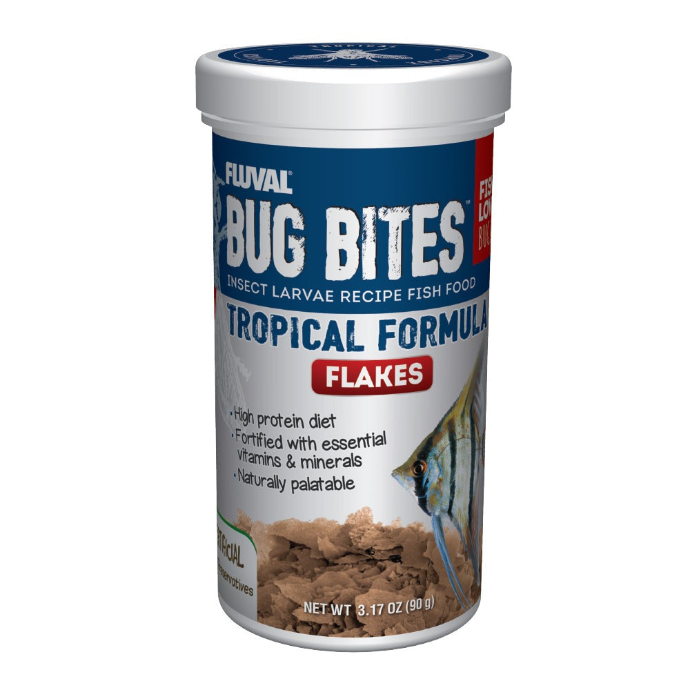 Fluval Bug Bites Tropical Flakes 3.17oz Fish Supplies Fluval