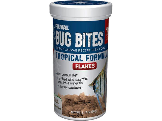 Fluval Bug Bites Tropical Flakes 3.17oz Fish Supplies Fluval