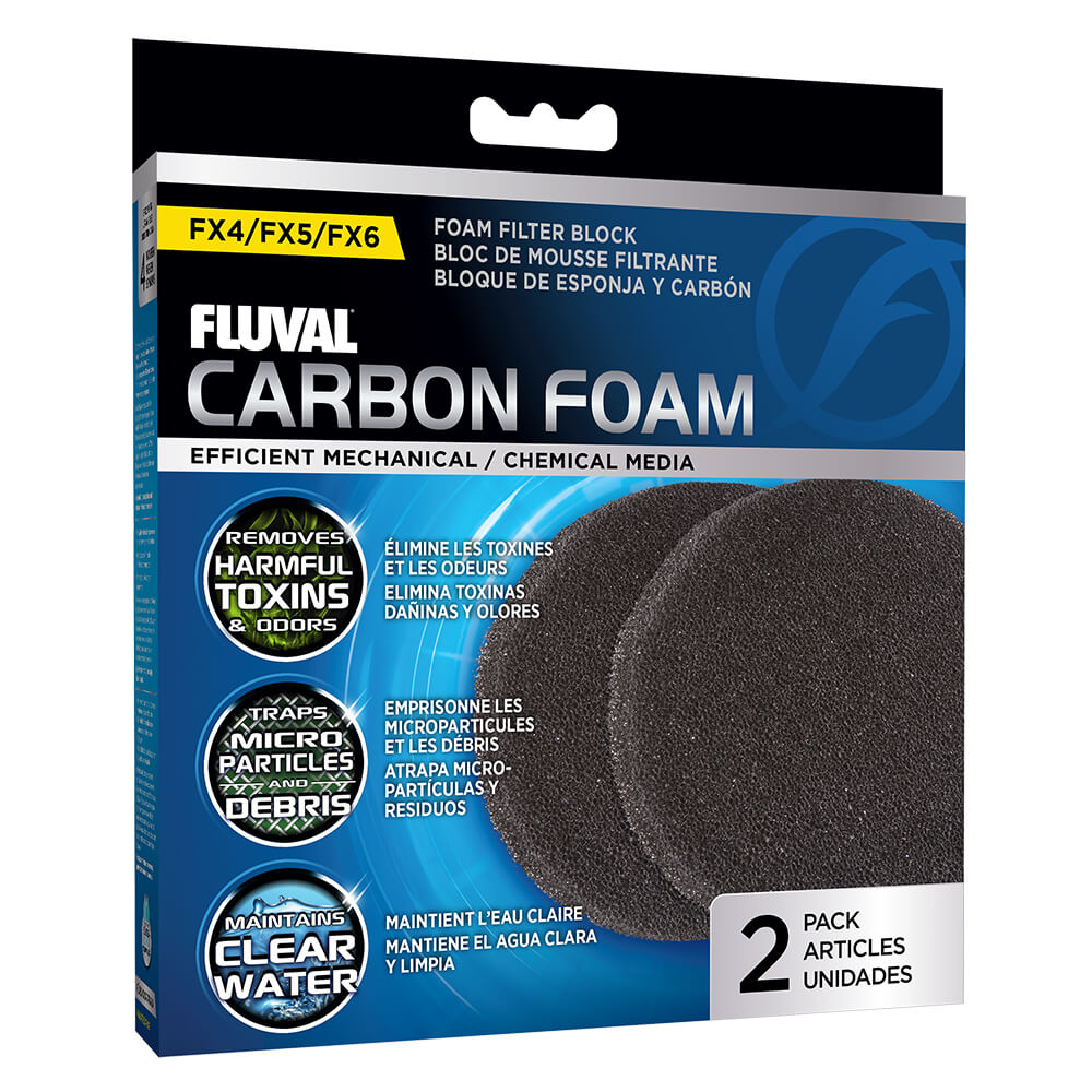 Fluval FX Series Carbon Foam Pad, 2pk Fish Supplies Fluval