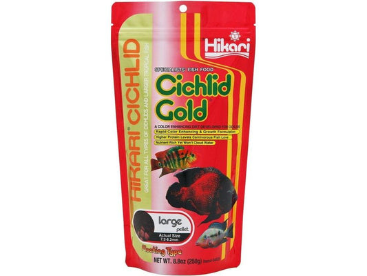 Hikari Cichlid Gold Large Pellets Fish Food 8.8oz Hikari