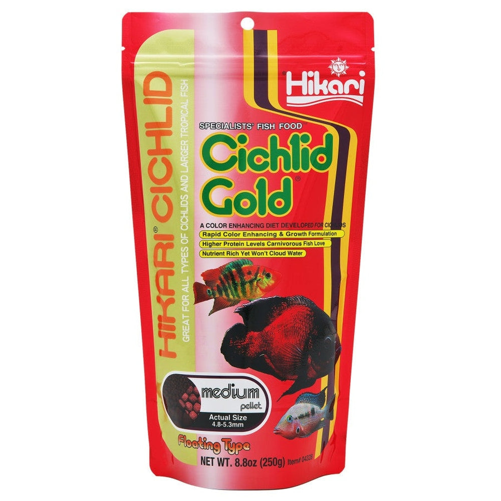 Hikari Cichlid Gold Medium Pellets Fish Food 8.8oz Hikari