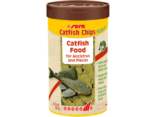 Sera Catfish Chips Nature 3.3oz Aquatic Diet Sera