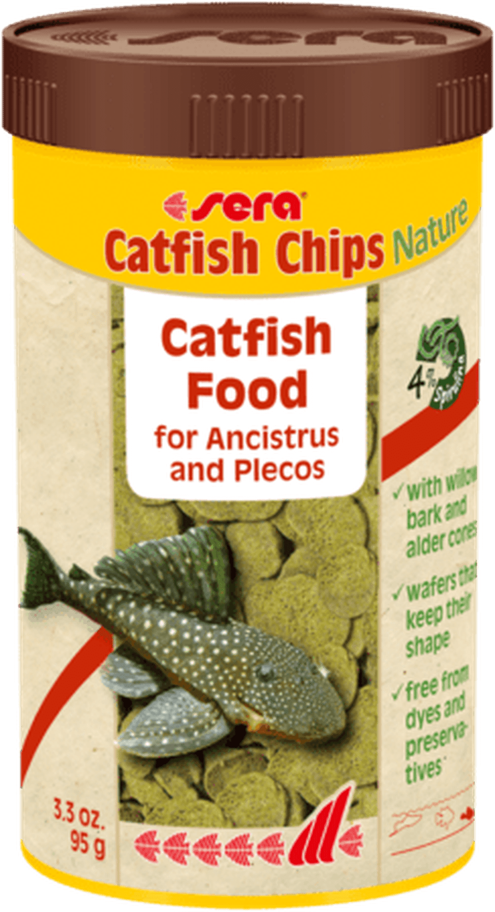 Sera Catfish Chips Nature 3.3oz Aquatic Diet Sera 