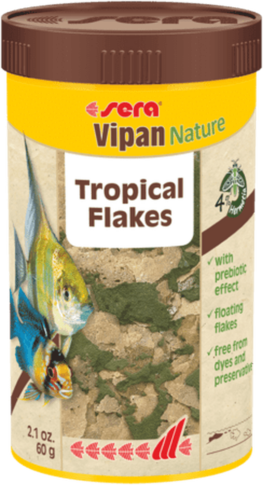 Sera Vipan Nature Tropical Flakes 2.1oz Aquatic Diet Sera