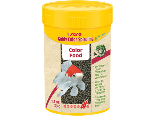 Sera Goldy Color Spirulina Nature 1.3oz Aquatic Diet Sera