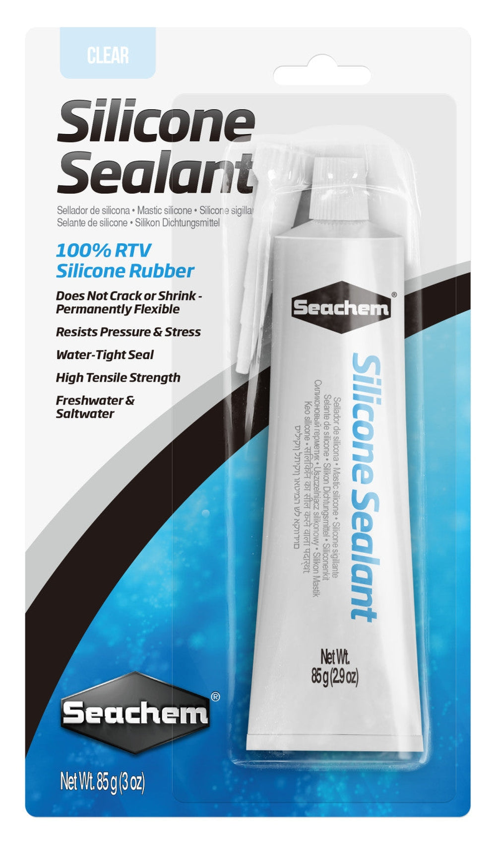 Seachem Silicone Sealant and Adhesive Clear 3 oz Aquarium Additives Seachem