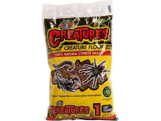 Zoo Med Creatures Creature Floor Natural Cypress Mulch Substrate Brown, 1ea/1 qt