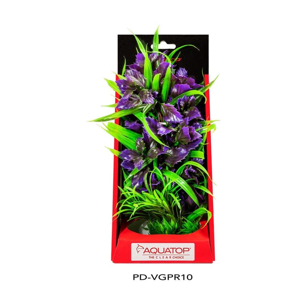 Aquatop Vibrant Garden Plant Purple, 10 in Aquatic Decor Aquatop