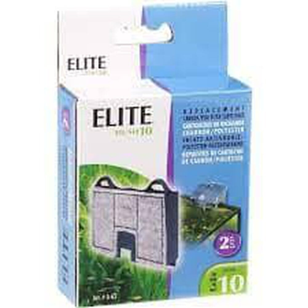 Elite Hush 10 Replacement Carbon/Polyester Cartridges (2pk) fish supplies Elite 