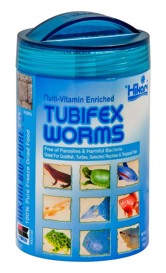 Hikari Bio-Pure Tubifex Worms Freeze Dried Fish Food 0.78 oz Aquatic Diet Hikari