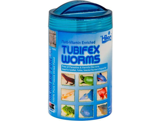 Hikari Bio-Pure Tubifex Worms Freeze Dried Fish Food 0.78 oz Aquatic Diet Hikari