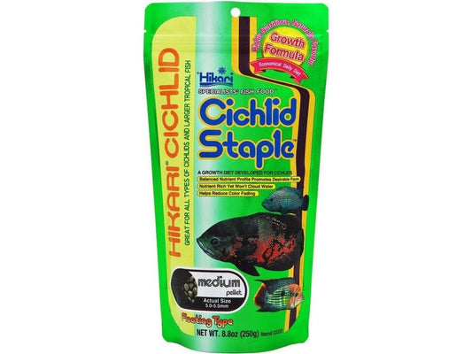 Hikari Cichlid Medium Staple Pellets Fish Food 8.8 oz Aquatic Diet Hikari