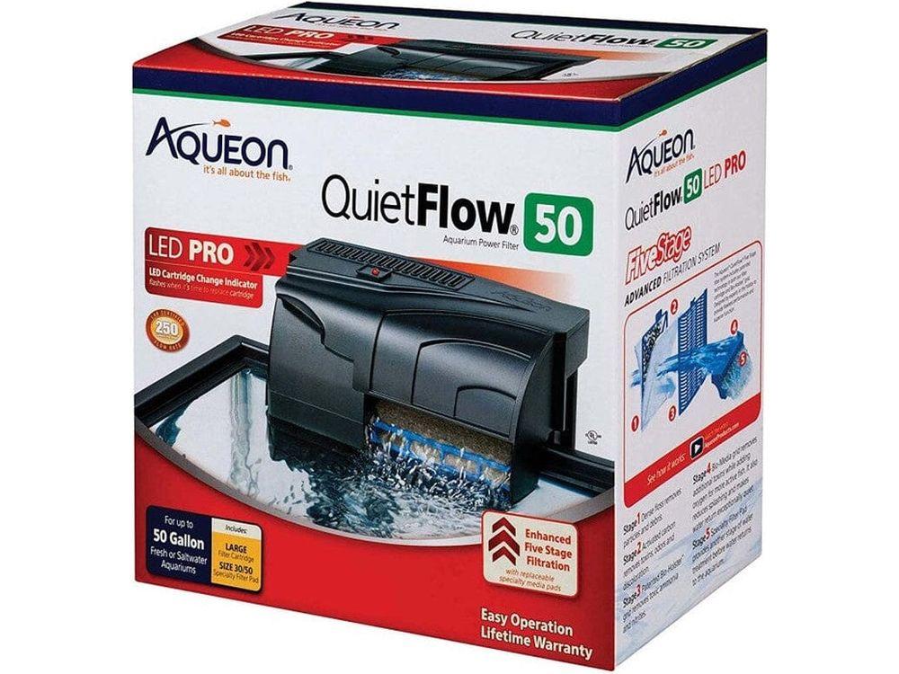 Dub Filter Aqueon QuietFlow LED PRO Aquarium Power Filter Size 50 – Dubia.com