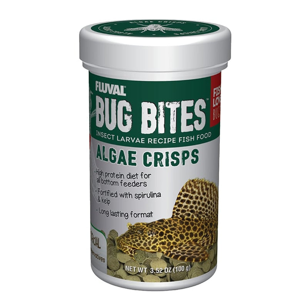 Fluval Bug Bites Algae Crisps 3.52oz Fish Supplies Fluval