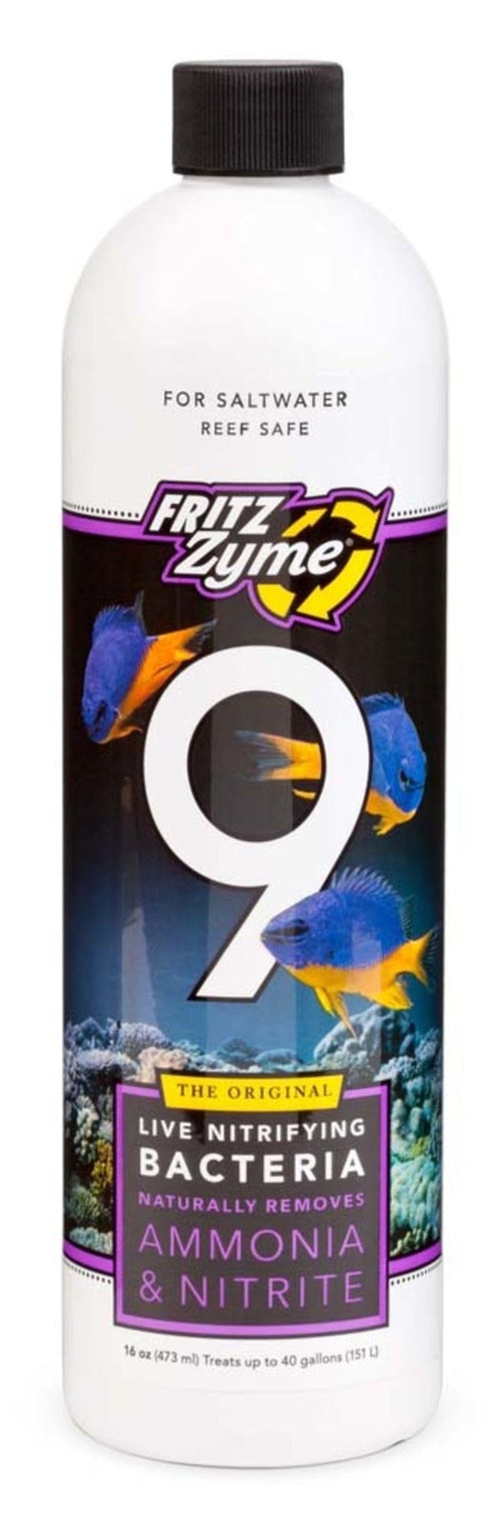 Fritz FritzZyme 9 Saltwater Live Nitrifying Bacteria 16oz Aquarium Additives Fritz