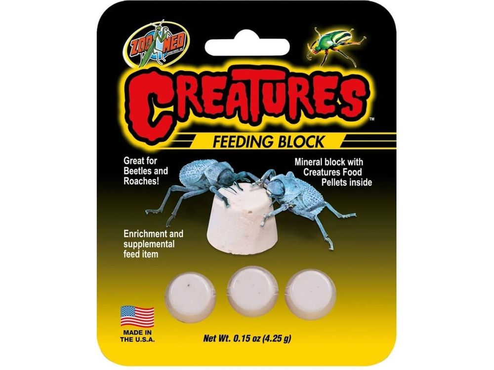 Zoo Med Creatures Feeding Block 1ea/0.15 oz, 3 pk