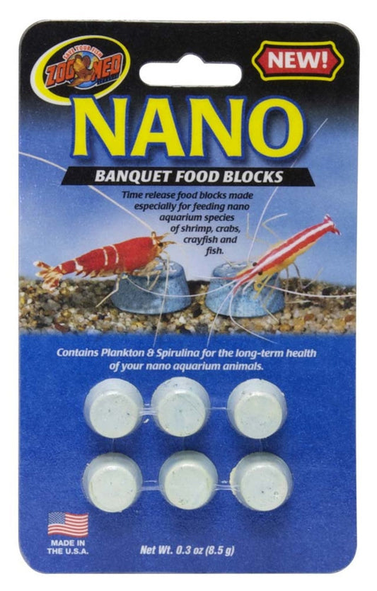 Zoo Med Nano Banquet Fish Feeding Block 1ea/0.3 oz, Mini fish food Zoo Med Aquatic