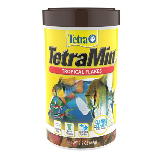 Tetra TetraMin Clean & Clearer Tropical Flakes Fish Food 1ea/2.2 oz Aquatic Diet Tetra