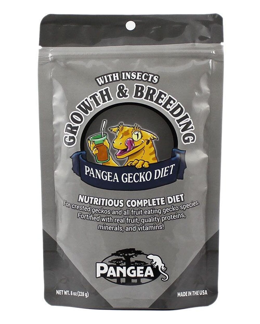 Pangea Growth & Breeding Complete Gecko Diet with Insects - Gray Pangea