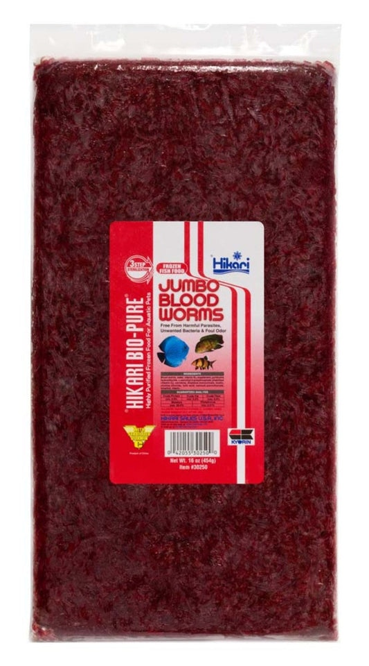 Hikari Jumbo Bloodworm Frozen Fish Food 16 oz Frozen Diet & Nutrition Hikari