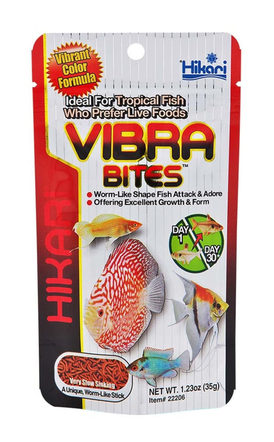 Hikari Vibra Bites Tropical Fish Food 1.23 oz Aquatic Diet Hikari