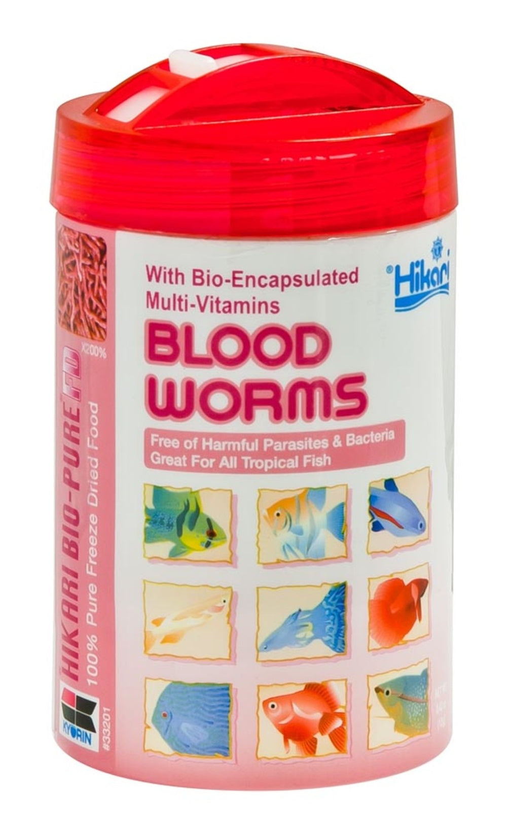 Hikari Bio-Pure Bloodworms Freeze Dried Fish Food 0.42 oz Aquatic Diet Hikari