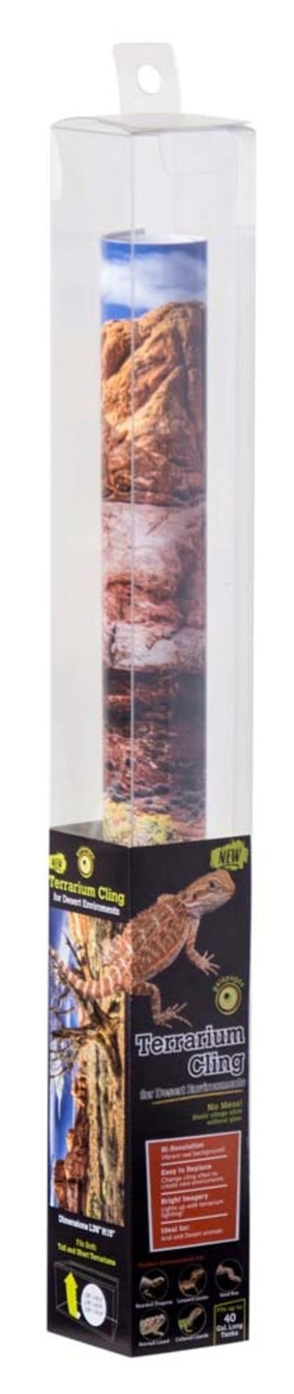 Galapagos Terrarium Cling Background Desert 15 in X 36 in