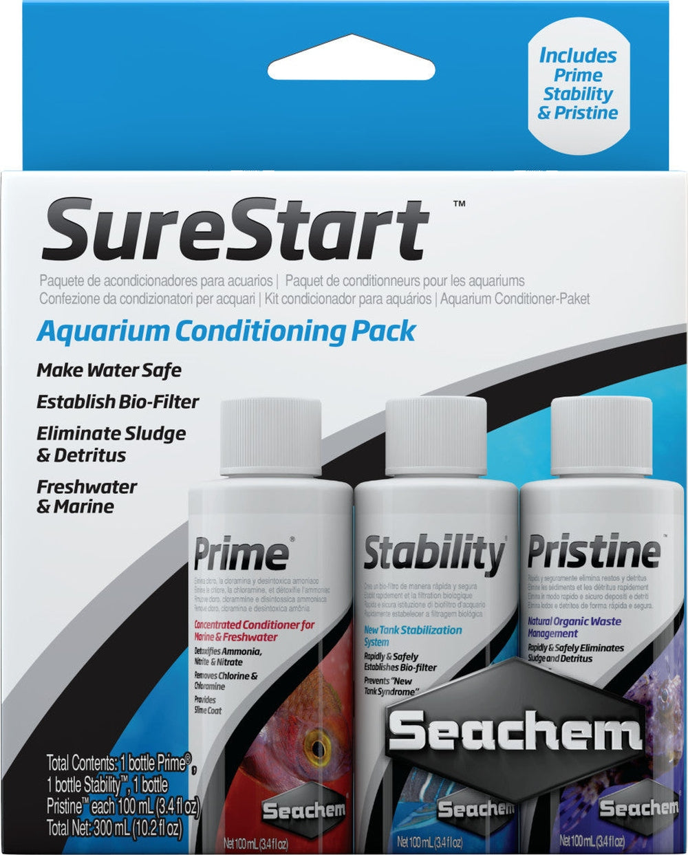 Seachem SureStart Aquarium Conditioning Pack 3pk Aquarium Additives Seachem