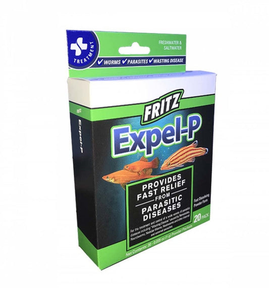 Fritz Expel-P Parasitic Fish Medication 20 ct Aquarium Additives Fritz