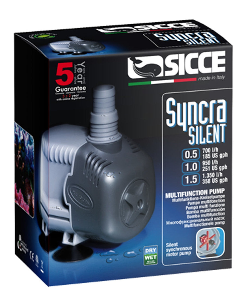 Sicce SYNCRA SILENT 1.5 Pump - 357 GPH 1ea Animals & Pet Supplies > Pet Supplies > Fish Supplies SICCE